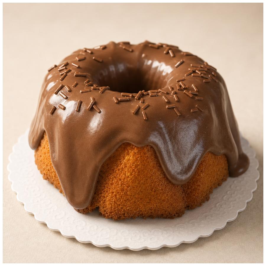 Bolo Artesanal de Cenoura com Chocolate